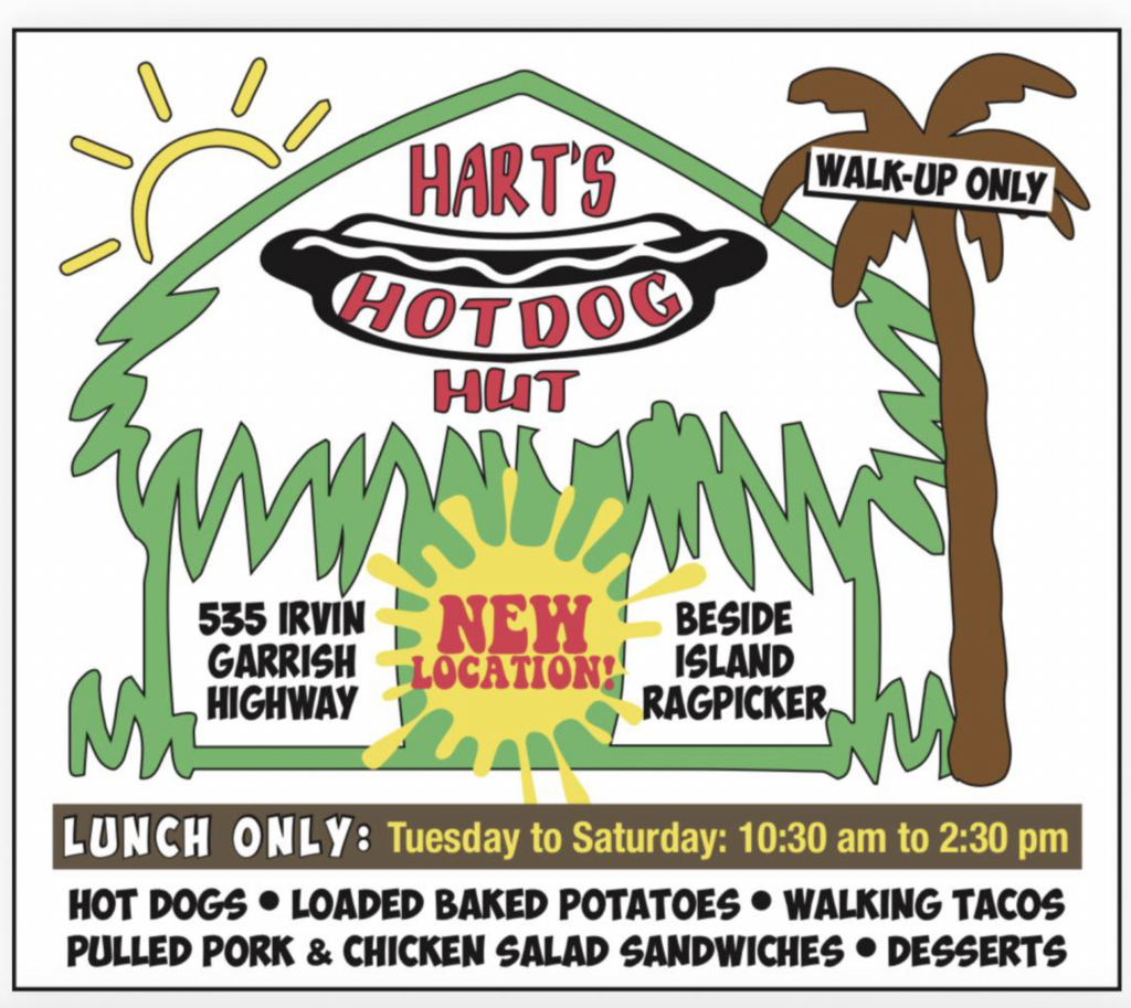 Hotdog Hut, new location on Irvin Garrish Highway